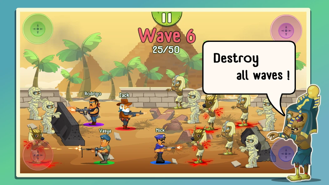 Four guys & Zombies (four-player game) screenshot 3