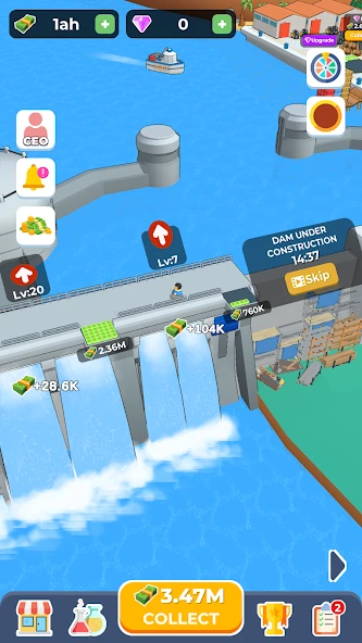 Download Dam Builder (MOD, Unlimited Money/Diamonds) 0.8.9 screenshot 2