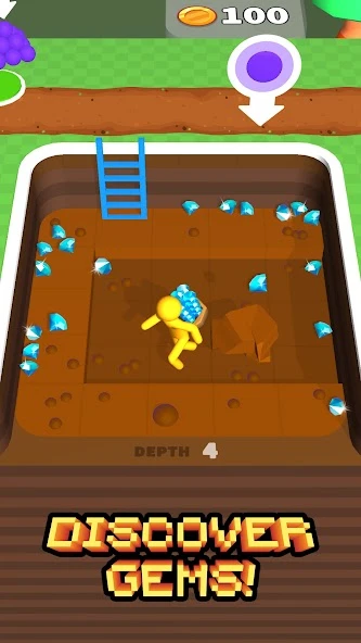 Download Dig Deep (MOD, Unlimited Coins/Gems) 15.0.0.9 screenshot 6