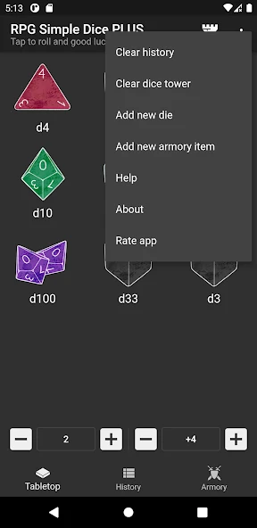 RPG Simple Dice PLUS APK screenshot 5