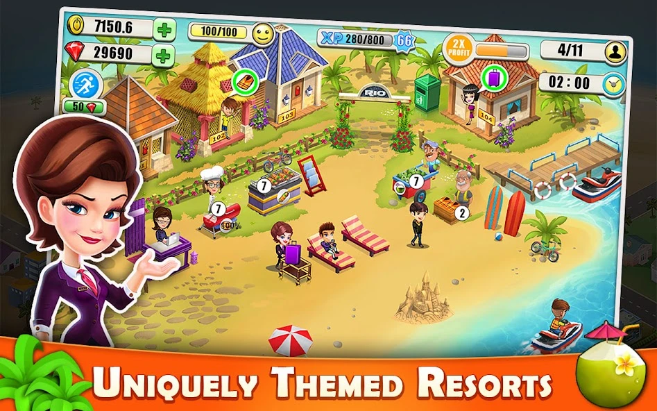 Resort Tycoon - Hotel Simulation Game screenshot 1