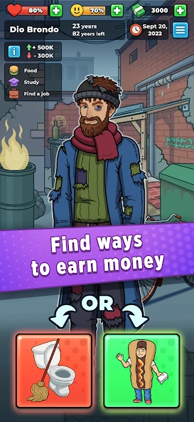 Hobo Life: Business Simulator & Money Clicker Game screenshot 3