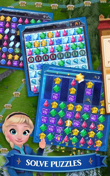 Disney Frozen Free Fall - Play Frozen Puzzle Games screenshot 1