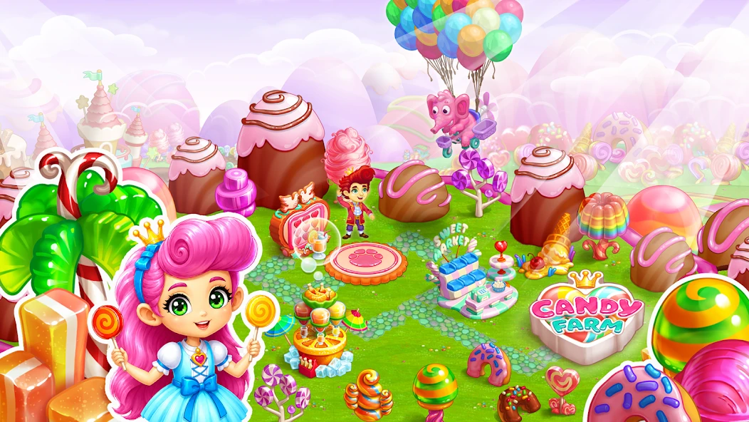 Candy Farm: Magic cake town & cookie dragon story screenshot 4